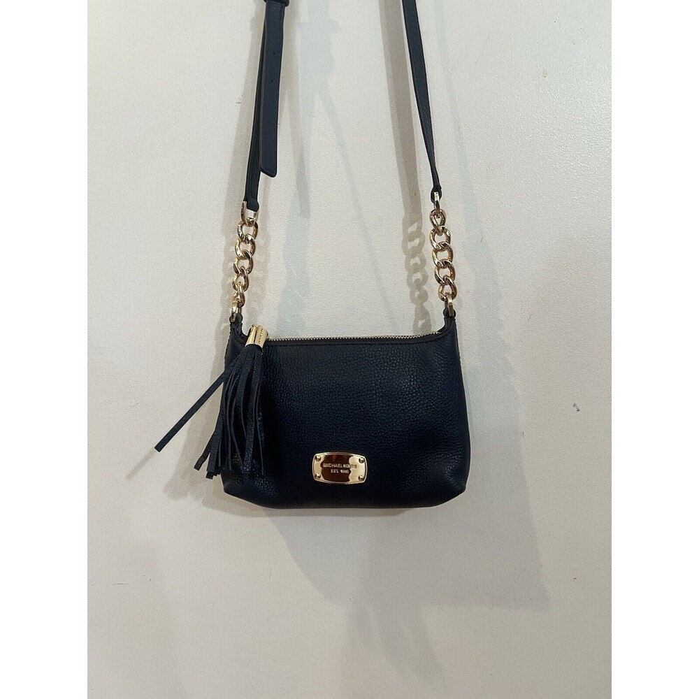 Michael Kors Jet Set Crossbody Bag Leather Navy Blue - Picture 3 of 8